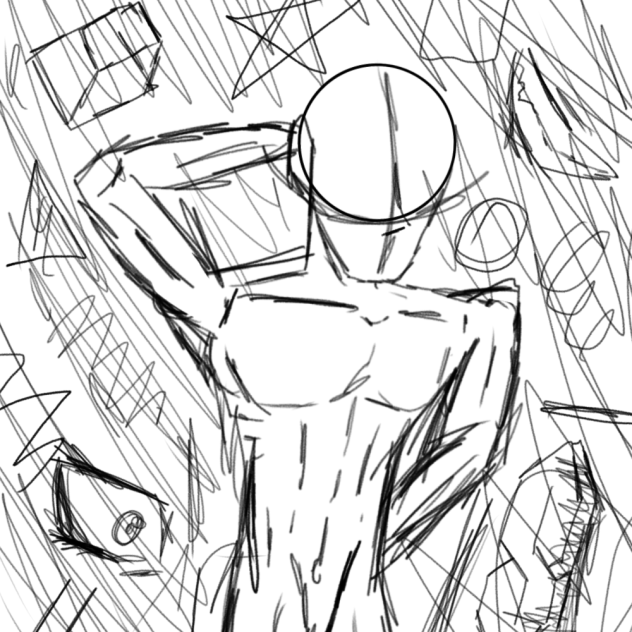 Trying to draw a Male body 💀