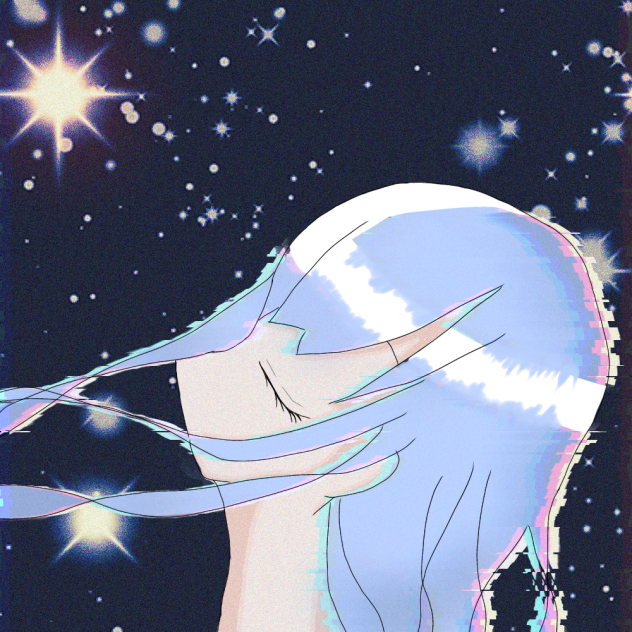 夜空に光る女の子