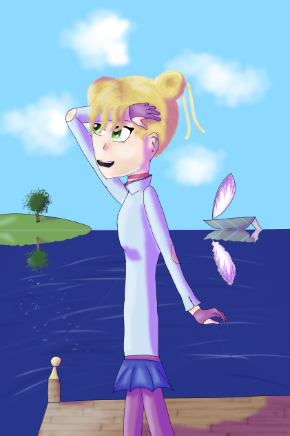 Girl at the lake