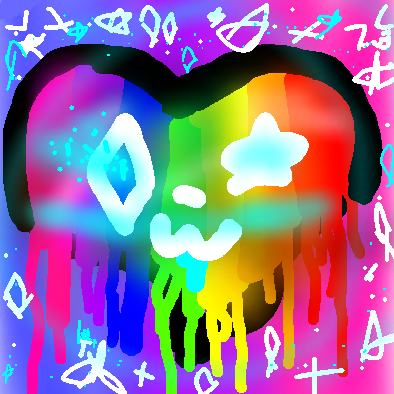my rainbow heart in the Galaxy - ibisPaint