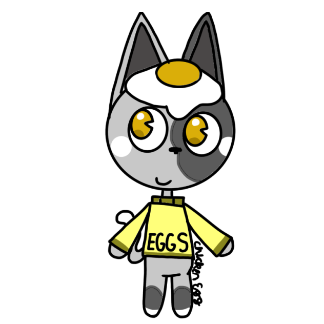 If Eggs was a Animal Crossing cat