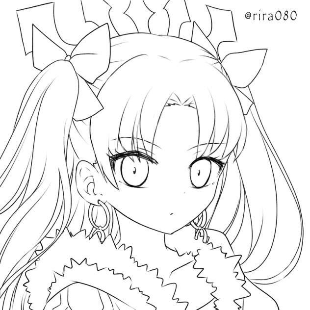 イシュタル  線画  ⚠️二次創作
