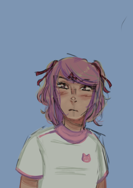 got bored and decided to draw natsuki