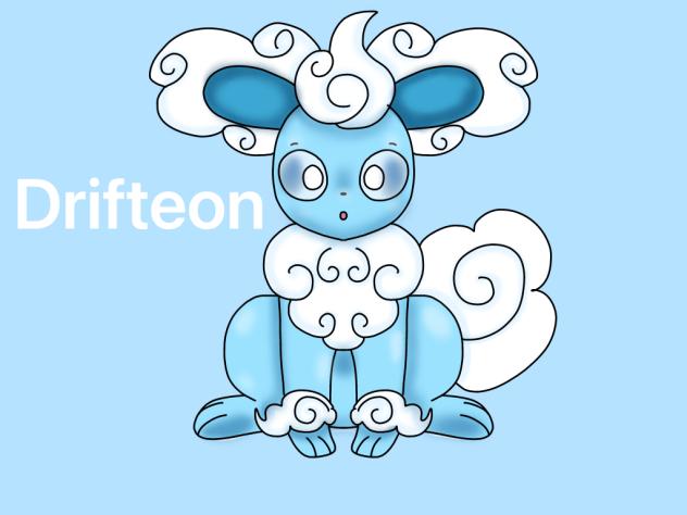Pokémon. Fakemon.Eeveelutions. Drifteon.