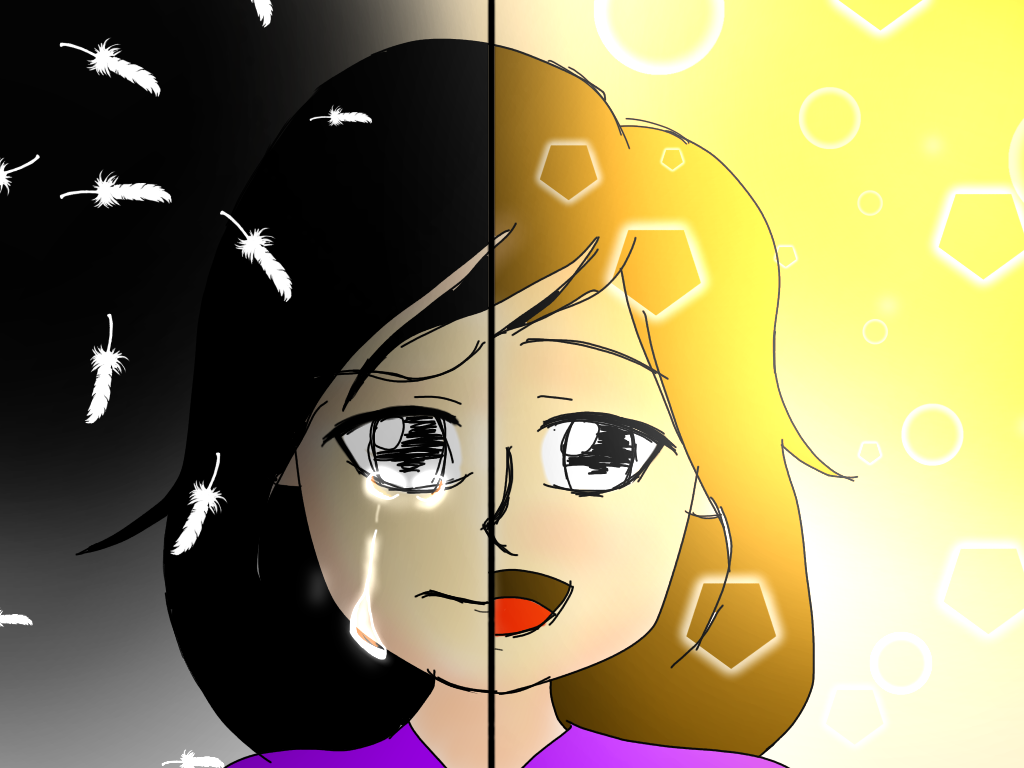 Half Crying Half Happy ibisPaint