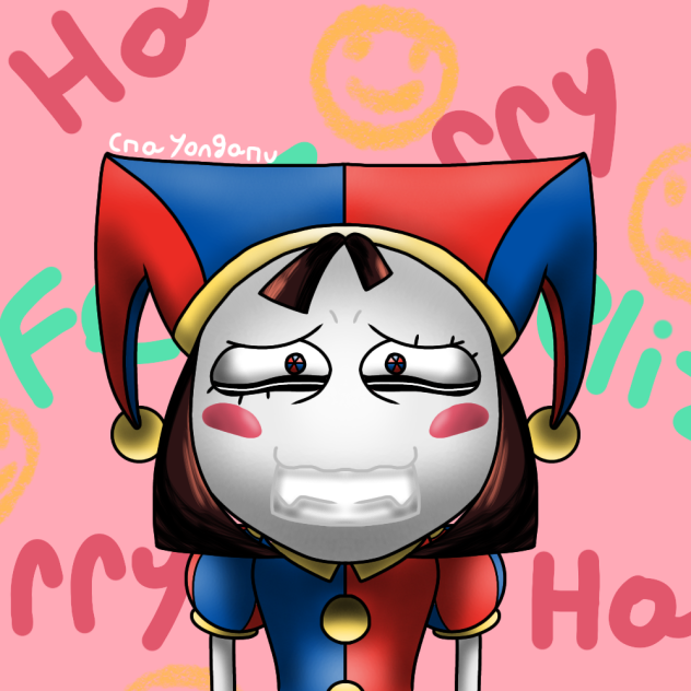 Pomni sonriendo