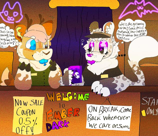 🦌Coworkers getting along!!!!🐆
