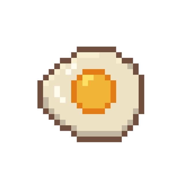 Fried egg (pixel)