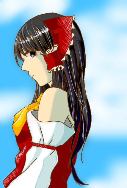 空飛ぶ不思議な巫女