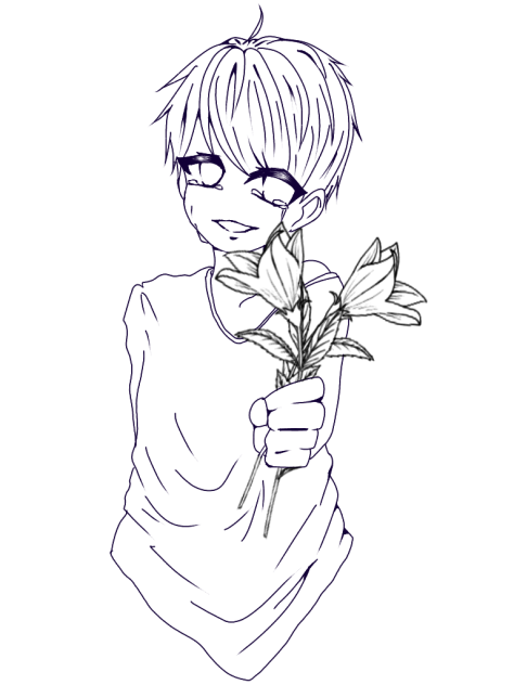 線画 またね