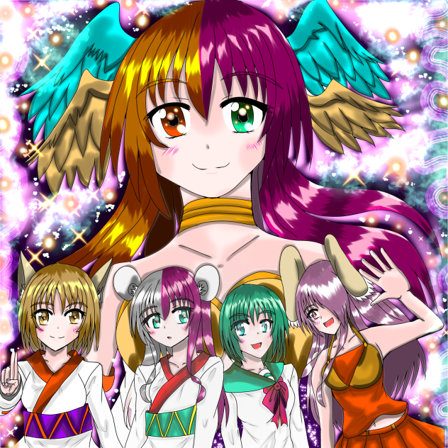 後ろのキャラ