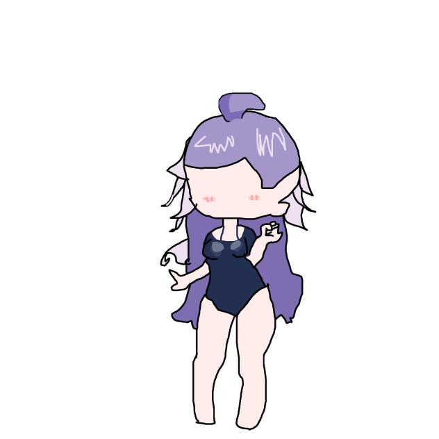 Cute purple girl artstyle