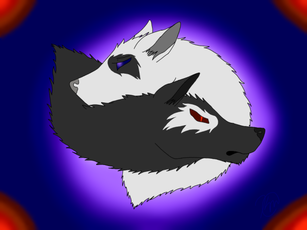 Yin Yang Wolves - ibisPaint