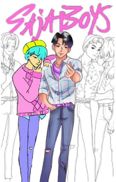 Saja boys collab coloring!