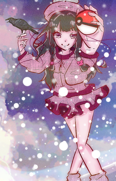 雪に舞うトレーナー