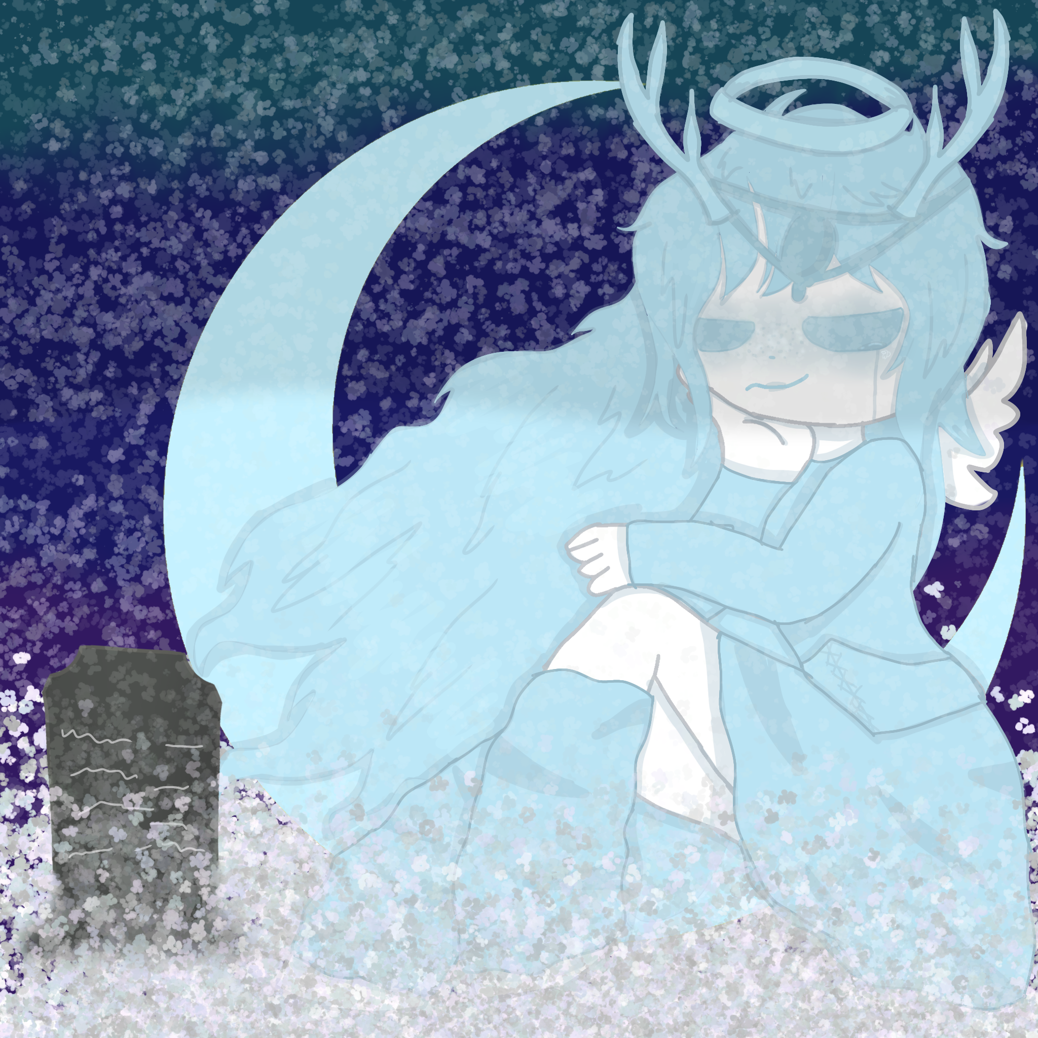 The blue moon - ibisPaint