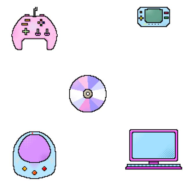 y2k gadgets pixel