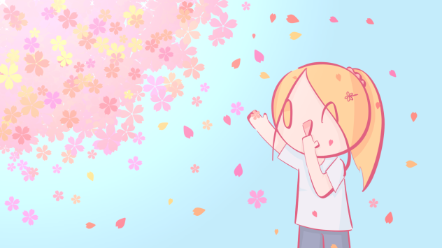 중3솔티 벚꽃 바탕화면