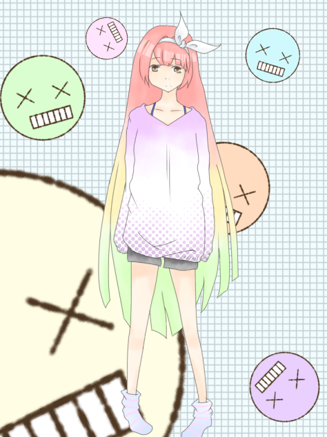 派手髪の創作っ子。