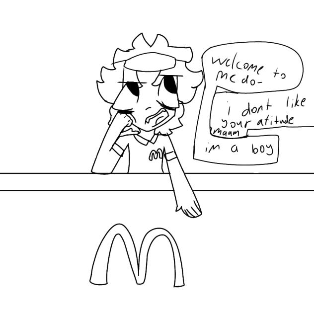 younger ash at a McDonald's