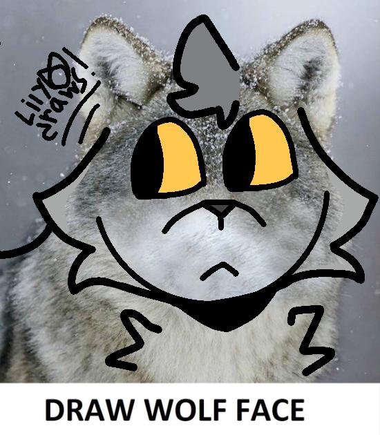 Draw wolf face challenge