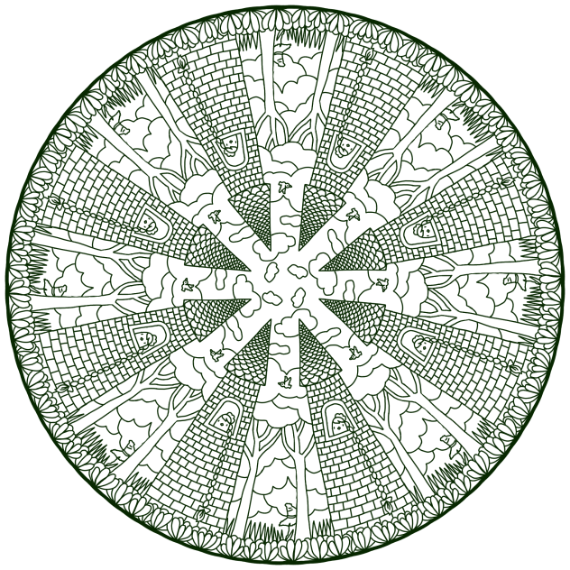 にわとりラプンツェル 髪長姫 ぬりえ 0414 Ibispaint