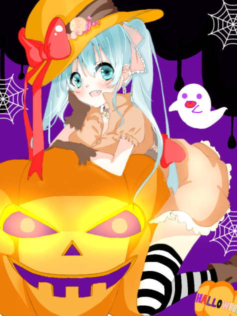 ハロウィン線画お借りしました