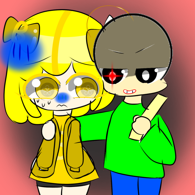 Belle is very afraid of being baldi 😱