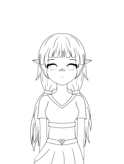 Resquest. Aria_Bluryシ︎ - lineart.