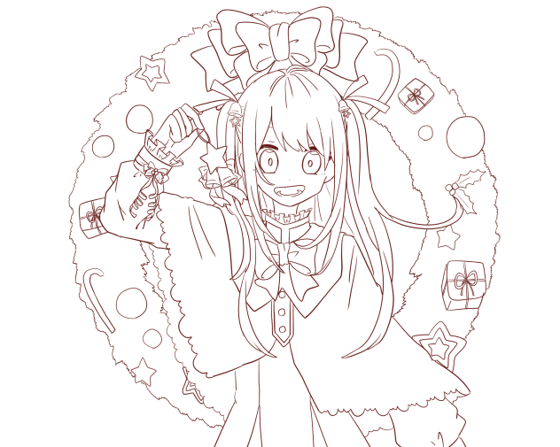【線画】Xmas