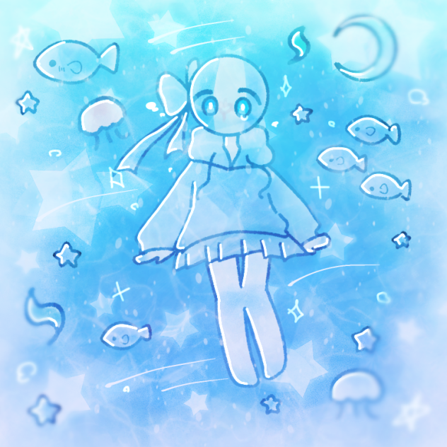 海底と月明かり