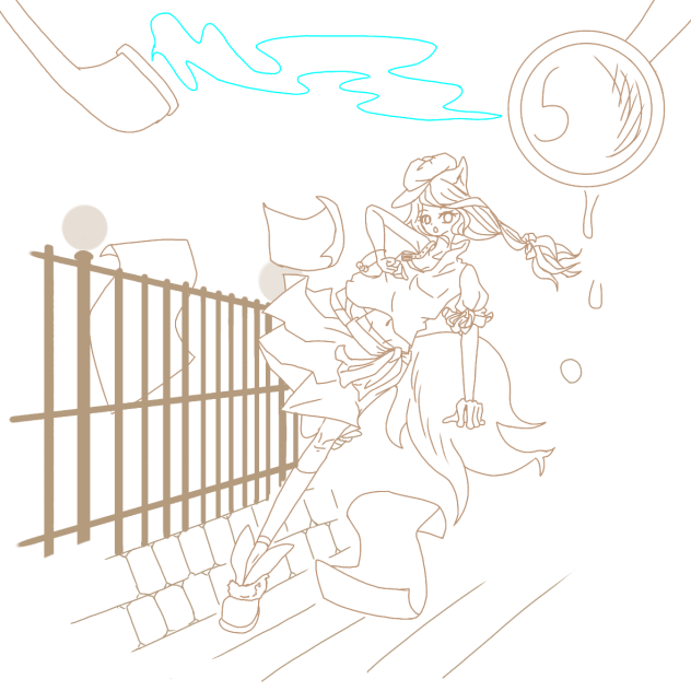 狐娘🐺の探偵🍷🎩✨　　下絵