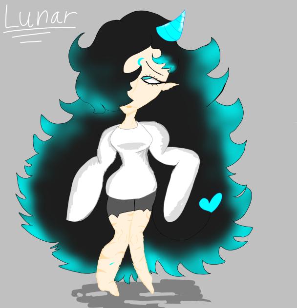 Lunar one of my experiment ocs 🌖🌓