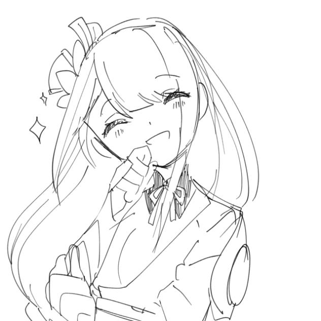 微笑む影ちゃん（ラフ）