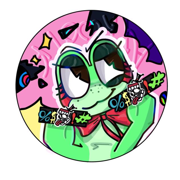 Ribbit flipping you off (my new pfp)