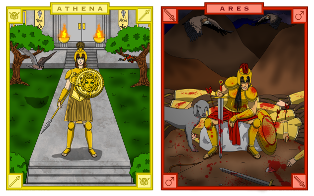 Athena and Ares [Speedpaint]