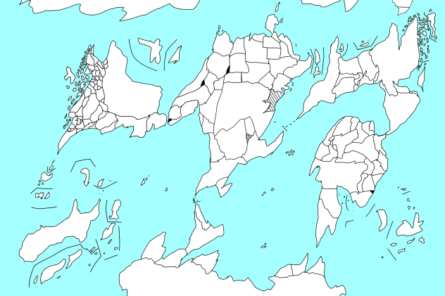 架空世界地図 国境付 バランス悪 - ibisPaint