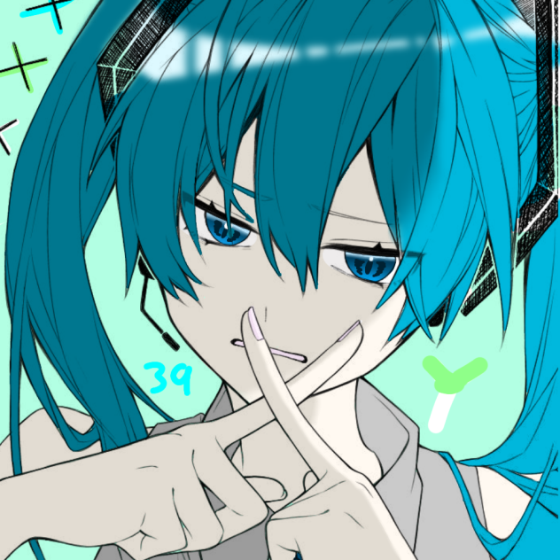 初音ミクのフリー線画塗ってみた