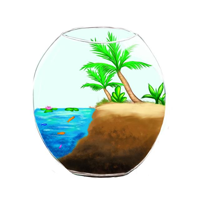 Palm Tree terrarium