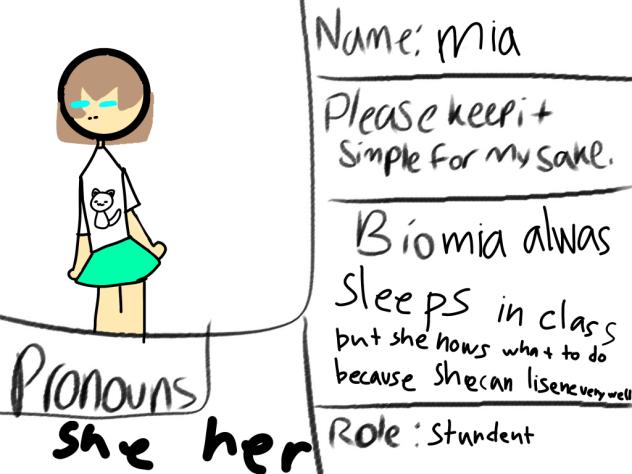 Me me and my first character