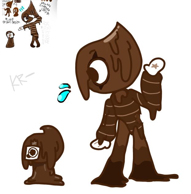 Melted chocolate blot skin