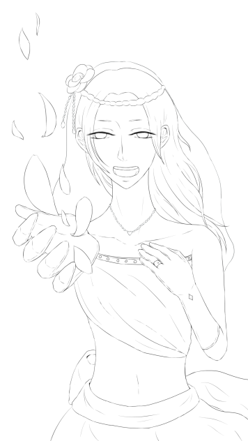 線画ー【塗ってもいいのよ】