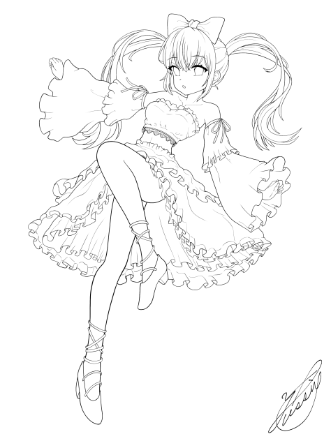 Chocolate Girl（線画）