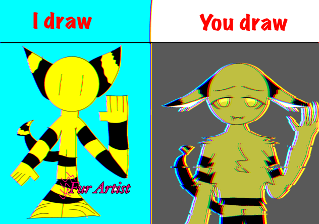 I draw you draw Collab with Fur artist
