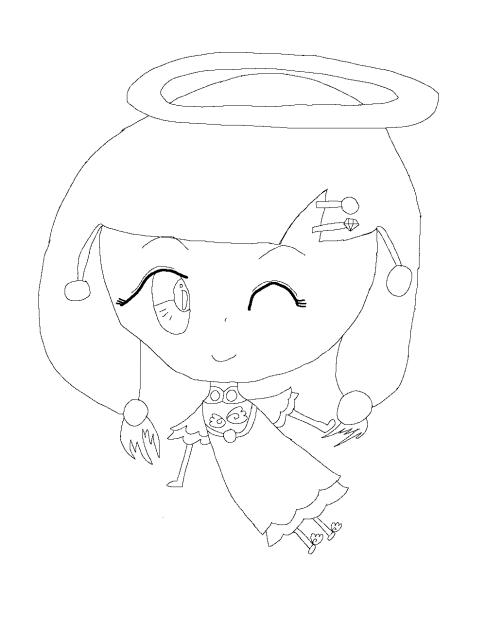 天使xパール　ぬりえ