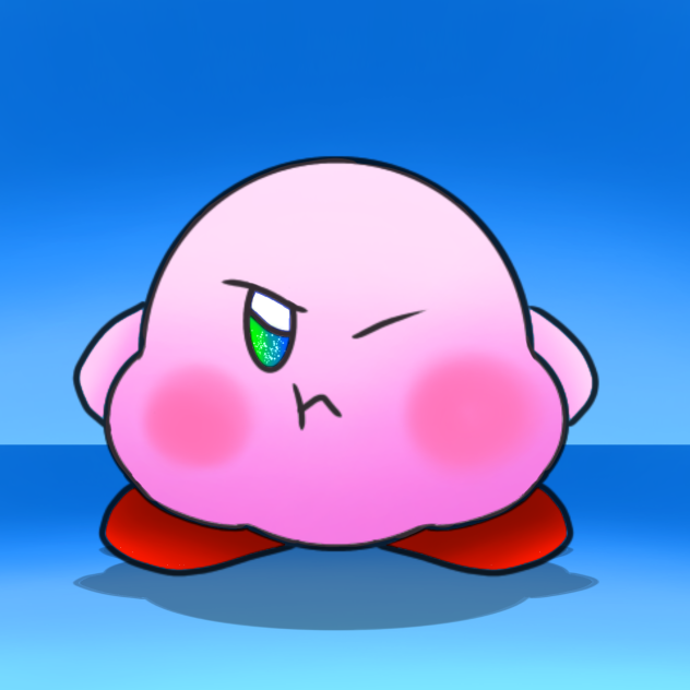 ٩( ᐛ )و さんの[カービィ(線画)]の色塗りしました！