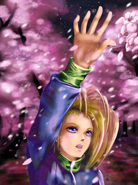 夜桜ちょっと触りたい