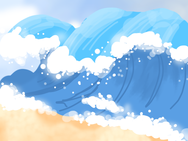 波の描き方誰か教えて Ibispaint