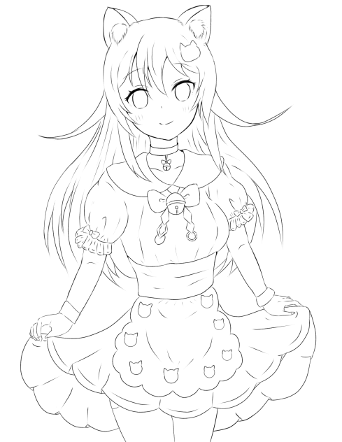 線画配布です03 Ibispaint