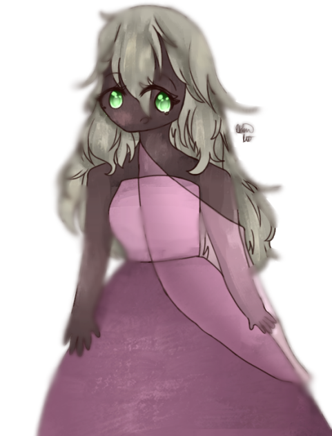 A Girl with a Huge Dress